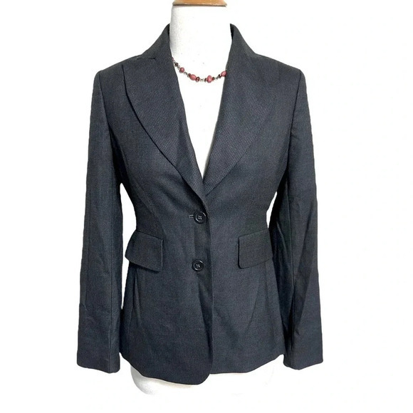 Body by Victoria women’s size 2 grey tweed 2 button blazer Office Siren - Picture 1 of 7